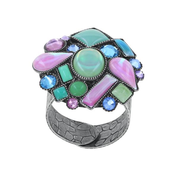 Pastel Multi - Afternoon Bling - Ring von Konplott